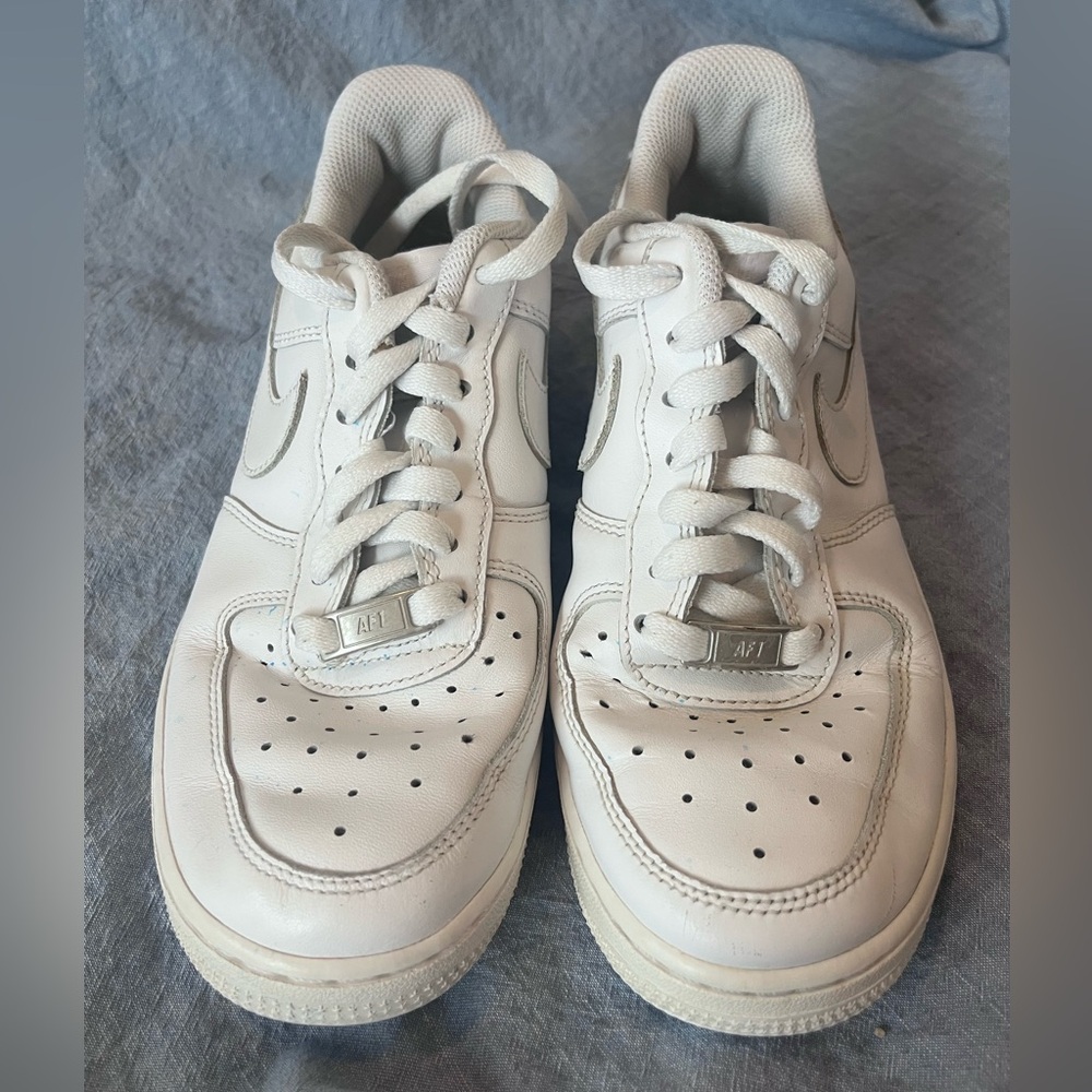 White Nike Air Force 1 Sneakers - Picture 2 of 5